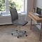 Flash Furniture Gray Mid-Back Armless LeatherSoft Office Chair GO-21111-GY-GG - alternate 5
